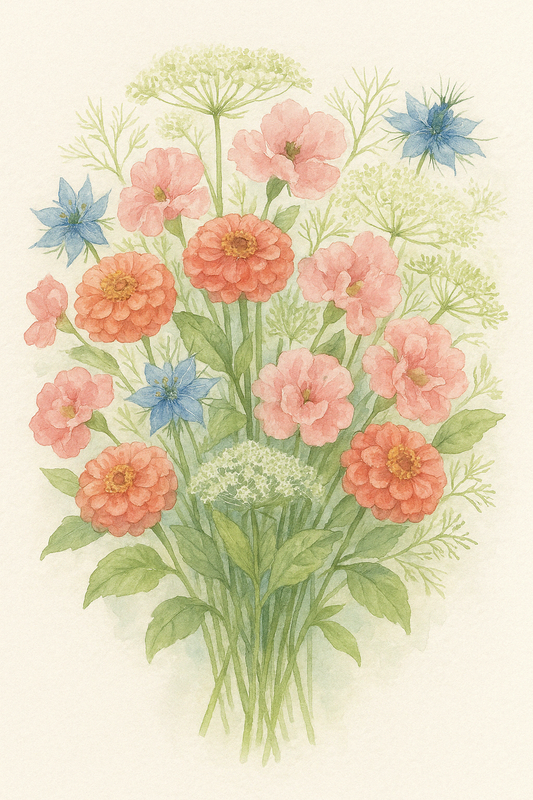 Coral Sky Bouquet Kit