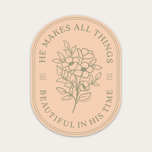 He Makes All Things Sticker